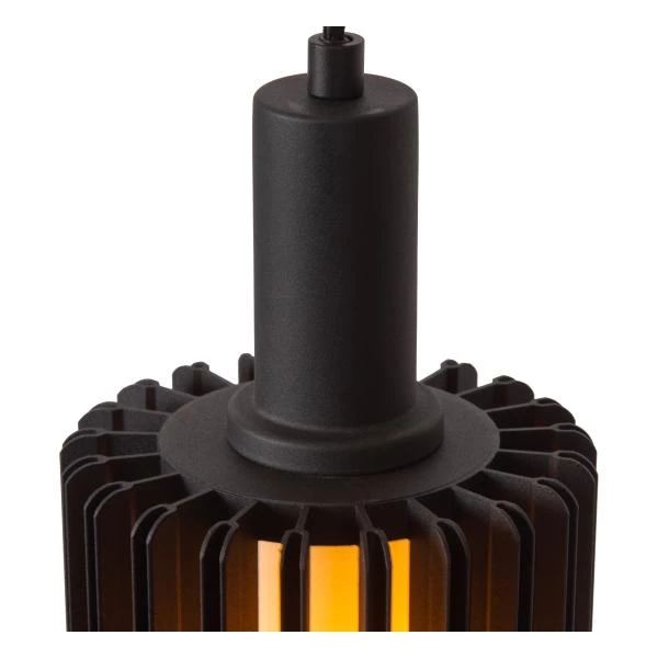 Lucide LAMBRES - Pendelleuchten - Ø 15 cm - 1xE27 - Schwarz - detail 2